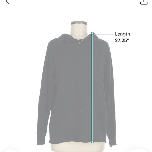 POL Black Cowl Neck Sweater with Hood Size Medium, Length 27.5 - Picture 3 of 5